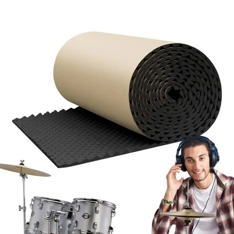 2M/1M Self Adhesive Sound Absorbing Panel Sound Pads Acoustic Panels Barrier for Car Studio Waterproof Sound Proof Padding