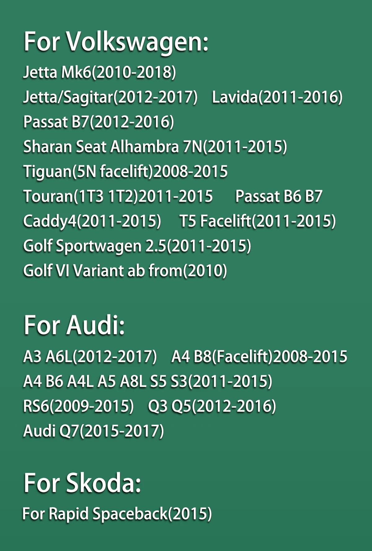 170 ° AHD 1080P Fahrzeug-Rückfahrkamera für Volkswagen Golf Passat B7 B6 Tiguan Jetta MK6 Audi A3 A4 A5 Q5 A6 – Detail 1