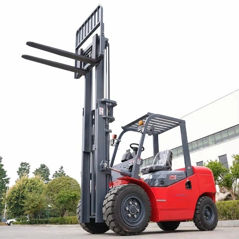 Diesel Forklift 4 Ton Four-wheel Lift Height New Forklifts 3000mm-6000mm Automatic Forklift EPA Certified Terrain Two