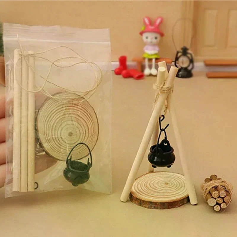 

Набор для декорации миниатюрного сада: модель костра для кукольного домика 1:12, миниатюрное украшение для кемпинга, аксессуары для DIY