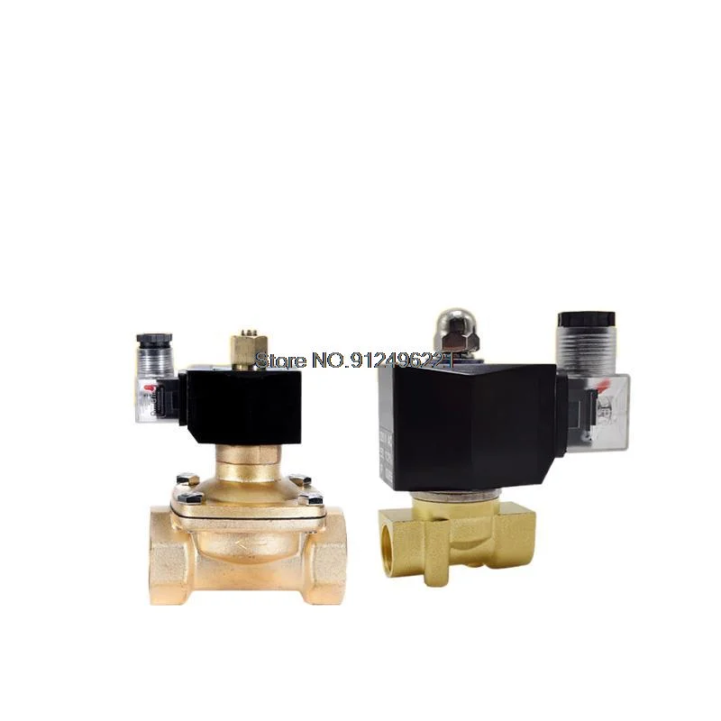 

1/4" 3/8" 1/2" 3/4" 1" DN15 Normally Open N/O Brass Electric Solenoid Valve 12V 24V 220V 110V Pneumatic Valve for Water Oil