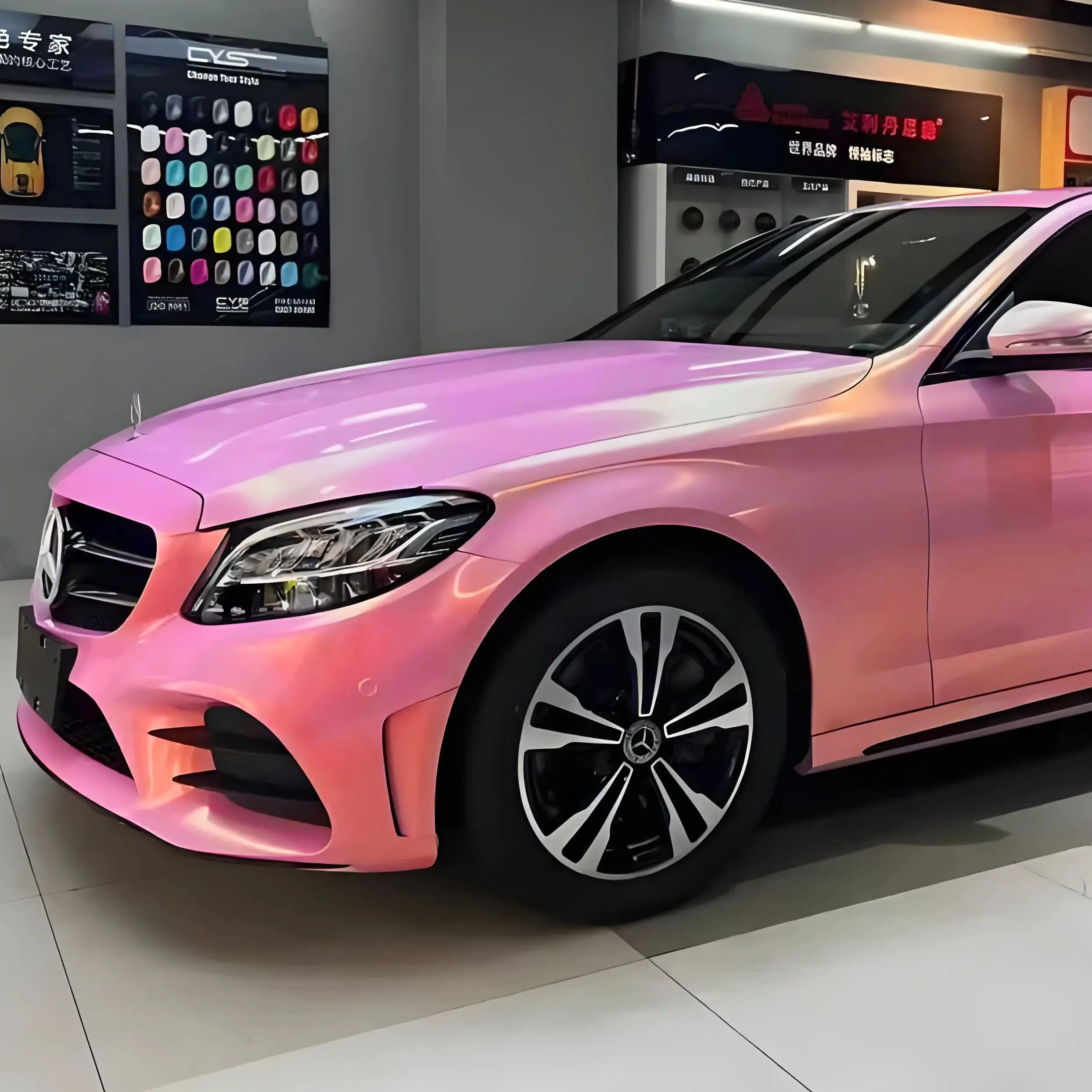 

Delution Chameleon Pink Gold Car Wrap Vinyl Film Quality Warranty Air Release Channel with Low Tack Glue car accessories