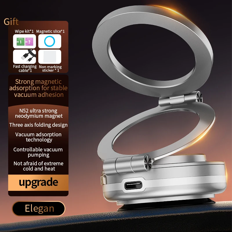 Auto magnetische opvouwbare telefoonhouder 1080 graden rotatie Telefoonhouder Zuignap Autonavigatie Telefoonhouder Beugel