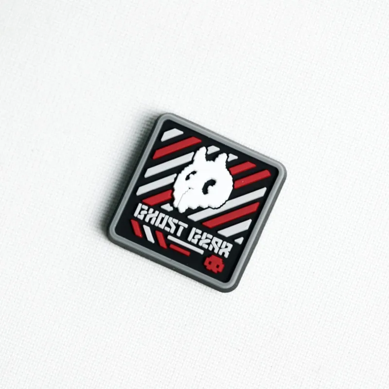 Ghost Gear PVC Patch Metal Tactical Badge for Clothing Bag Decoration Mini 1 inch