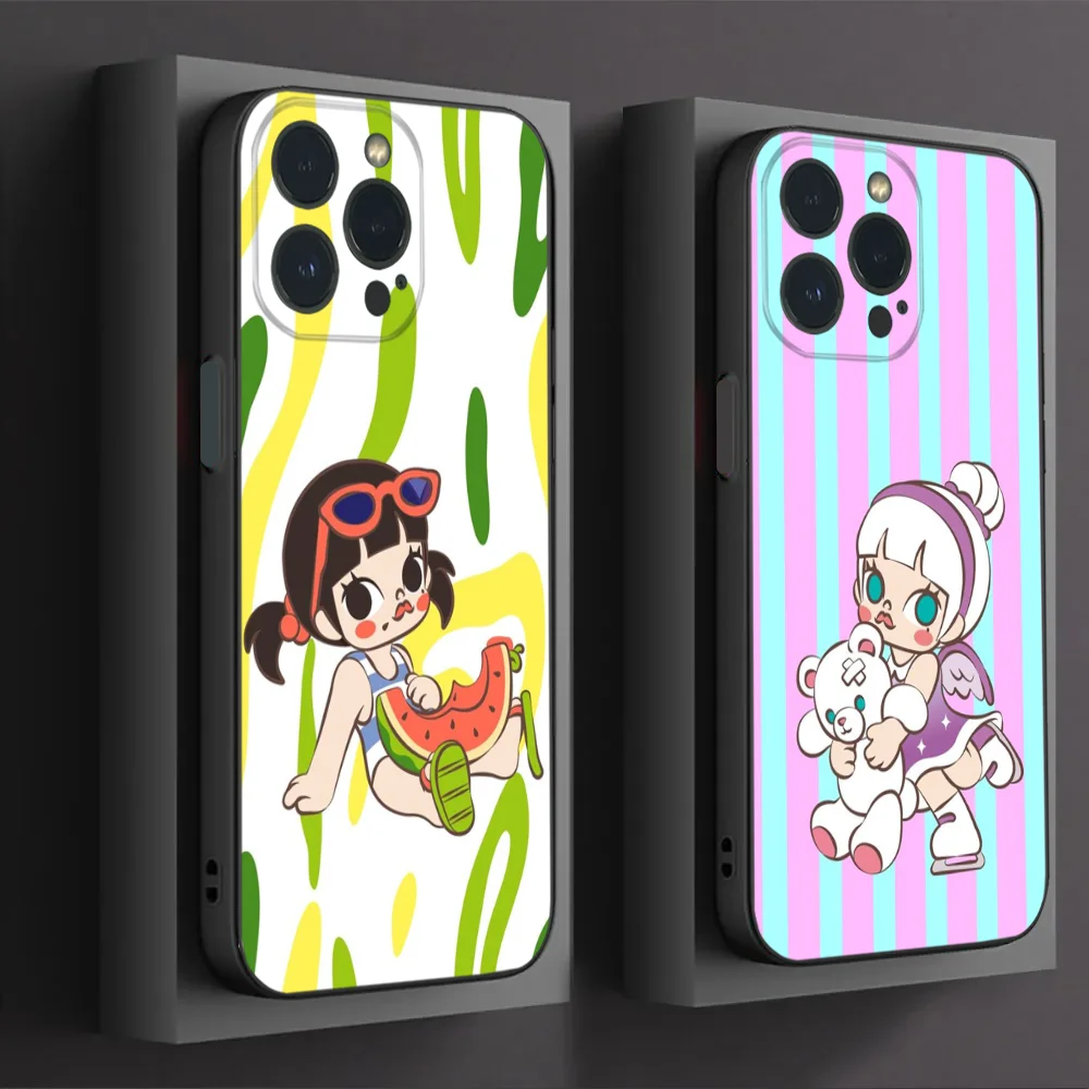 

Doll POP MART Molly Phone Case For IPhone16 15 14 13 12 Mini 11 Pro XS Max X XR SE5 6 7 8 Plus Soft Silicone Cover