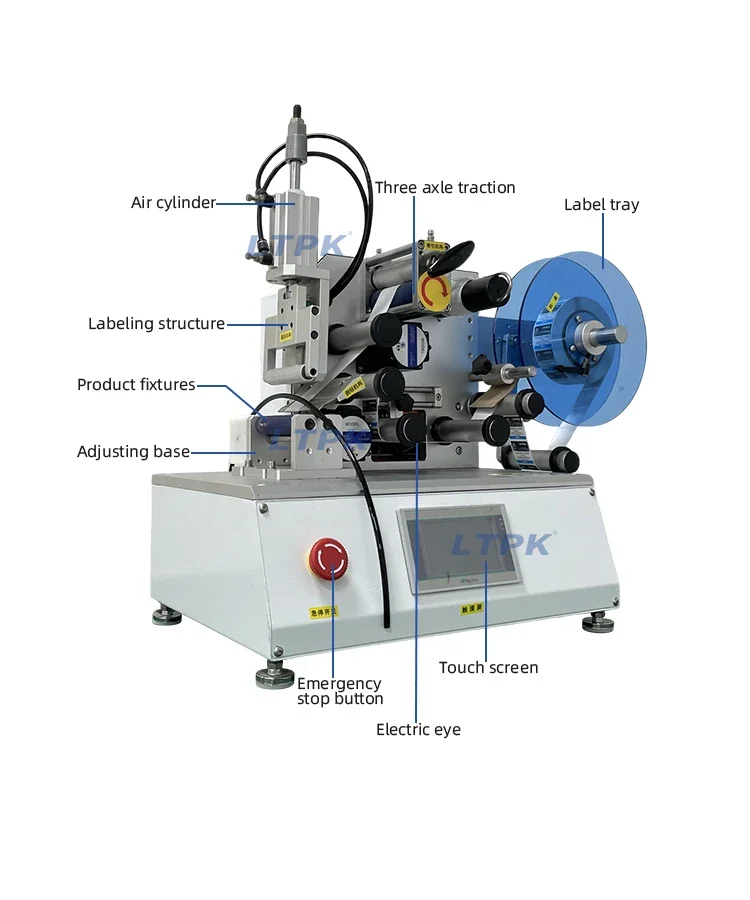 Semi-automatic Self-adhesive Labeling Machine Pipe Wire Harness Data DC Power Cord Wire Labeling Machine