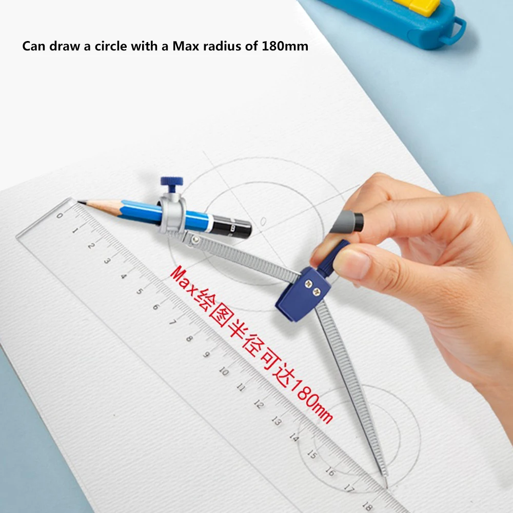 German STAEDTLER Compass Blunt Angle Safety 550 Clamp Pen Professional Drawing Compass Student Multi Functional Office Supplies