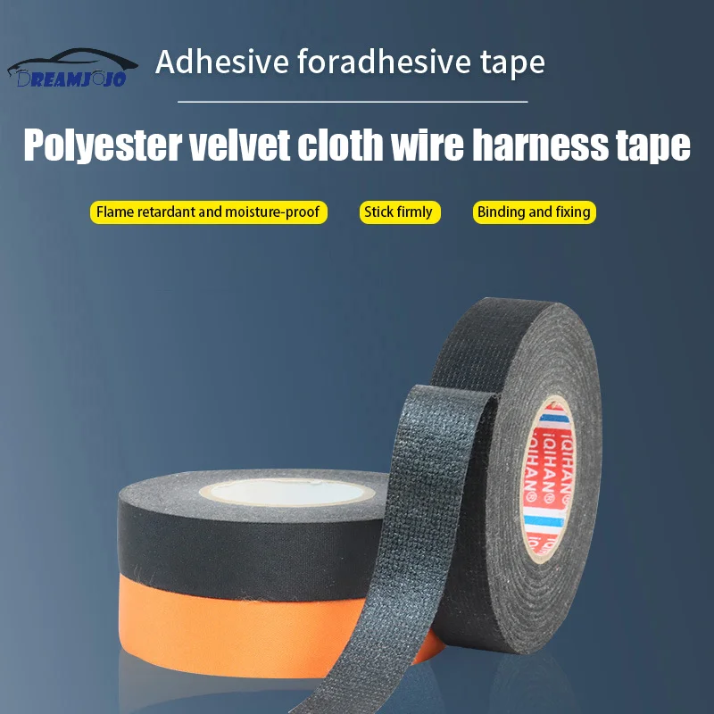 

15/20M Heat-resistant Flame Retardant Tape Adhesive Cloth Electrical Tape For Car Cable Harness Wiring Loom Protection