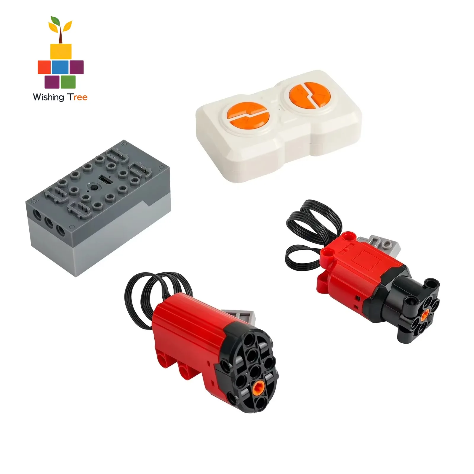 

MOC 2.4G Remote Control Kit with Servo/L Motors for 1:14 Sports Car Model, Compatible with Legoeds Building Blocks