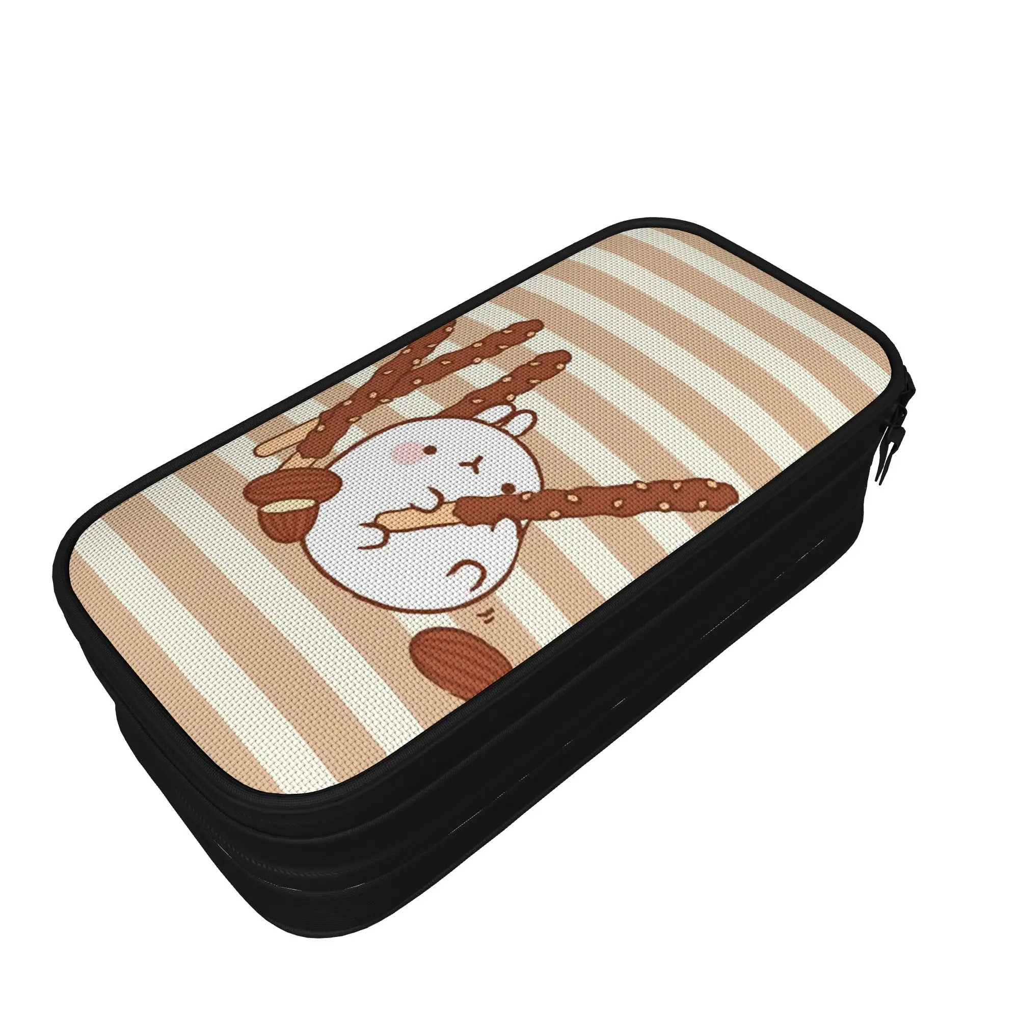 Cartoon M-Molangs Pencil Case  Pen Box Bag for Student Large Storage School Supplies Cosmetic Pencil Box