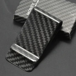 Durable Lightweight Forged Carbon Fiber Money Clip RIFD Blcoking Card Holder Wallet for men