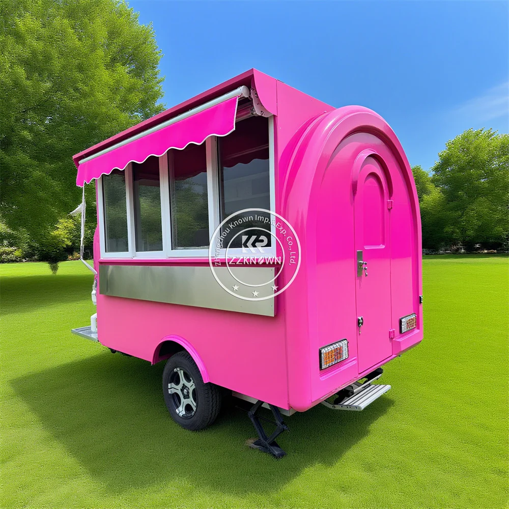 

Concession Food Truck Van Snack Pizza Trailer Street Mobile BBQ Hamburger Hot Dog Cart Mobile Food Trailer Fully Equipped