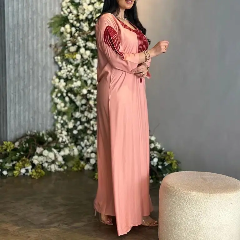 Gaun Prom kerah v elegan gaun pesta panjang sifon Robe De Soiree gaun pesta panjang lantai gaun Arab Saudi wanita