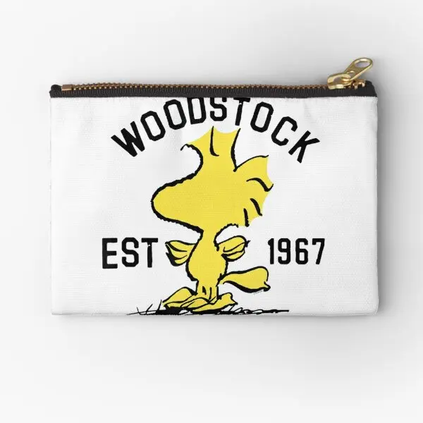 

Woodstock Minimalist Zipper Pouches Wallet Socks Women Men Pure Underwear Storage Small Cosmetic Packaging Key Panties Bag