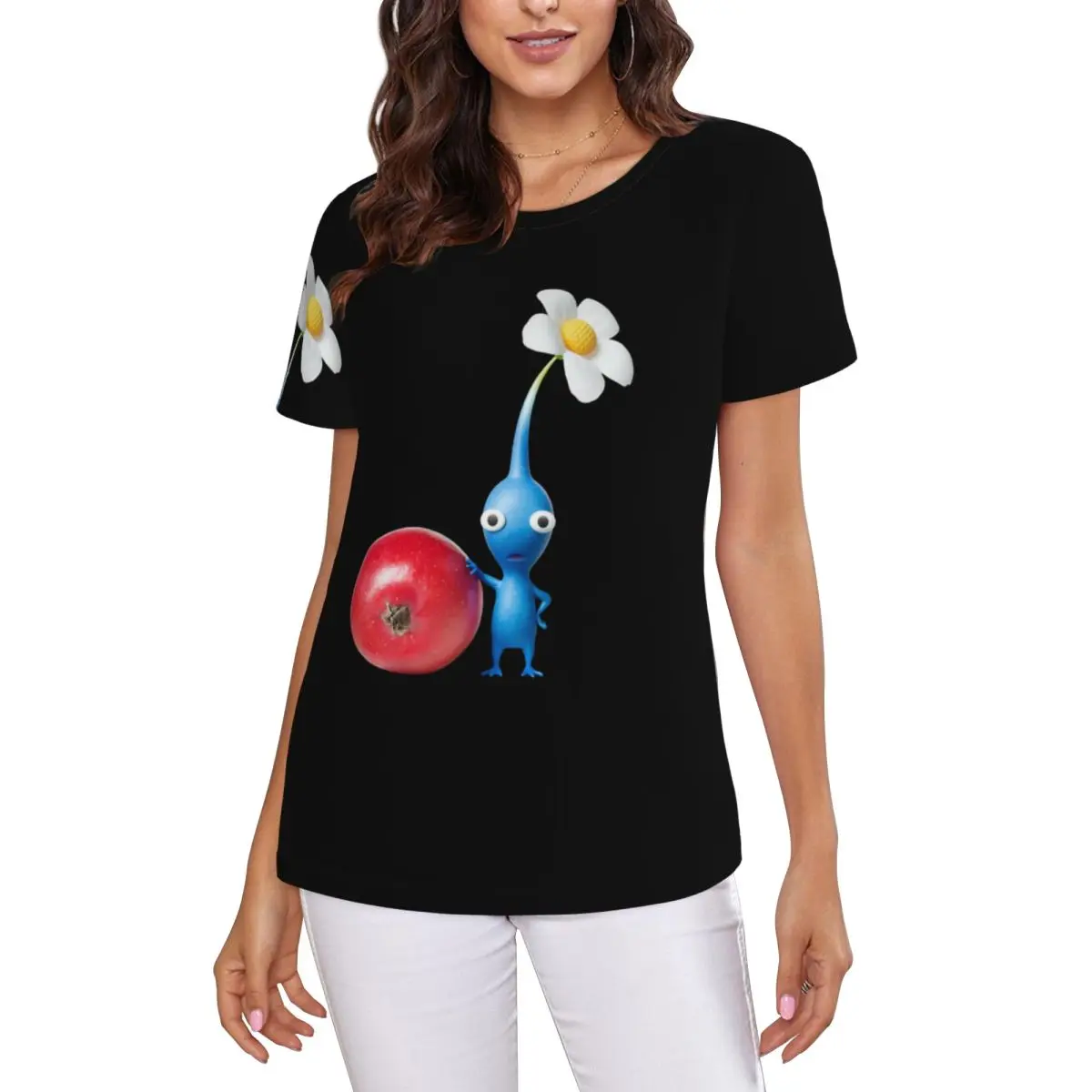 Pikmin T-Shirt Women Short Sleeve T Shirts Round Neck Clothing Cotton Summer Tees Streetwear