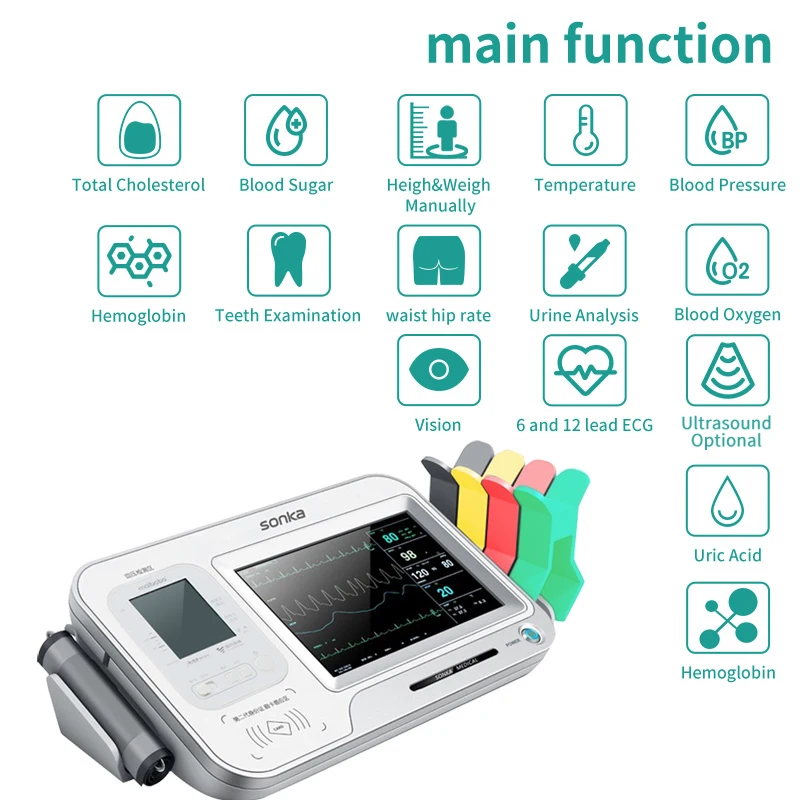 Sonka Portable Blood Pressure Finger Pulse 12 Lead Ecg Machine Monitor other household medical devices