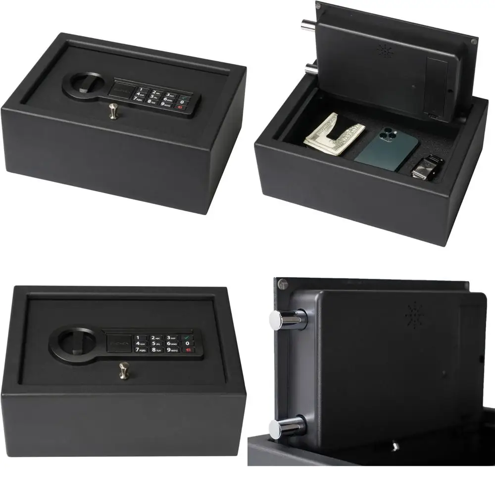 قفل إلكتروني شخصي مدمج آمن للمكتب أو منضدة مع مفتاح احتياطي وأمان فولاذي #1