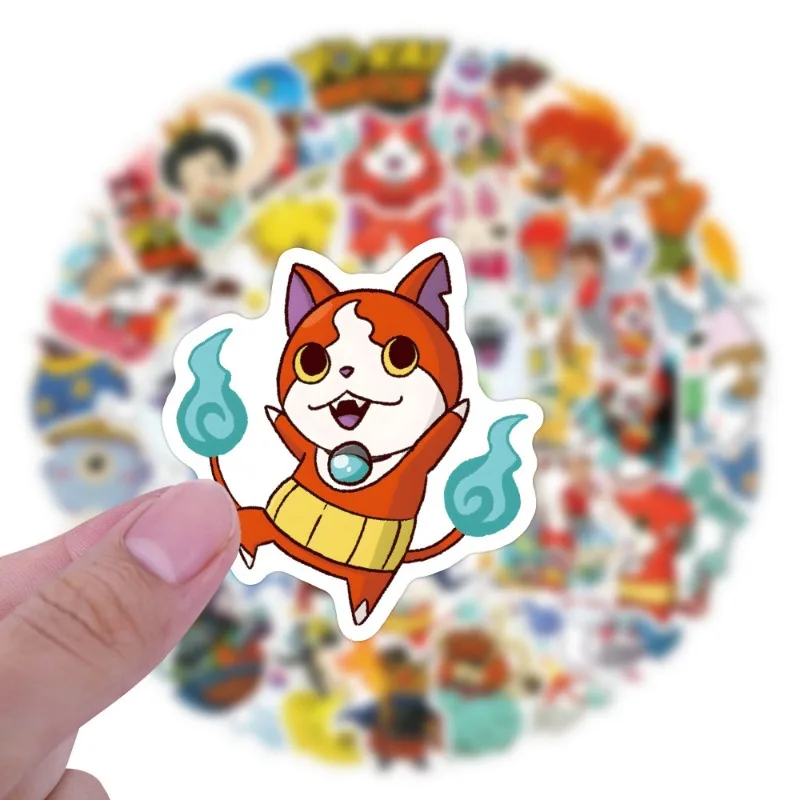 60pcs Yo-kai Watch Anime Sticker Suitcase Water Cup Stationery Mobile Phone Car Scooter Laptop Refrigerator Decoration Sticker