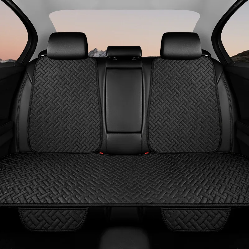 Car seat cushion, all season universal linen, driver's seat cover, small waist, single piece three piece set, half pack
