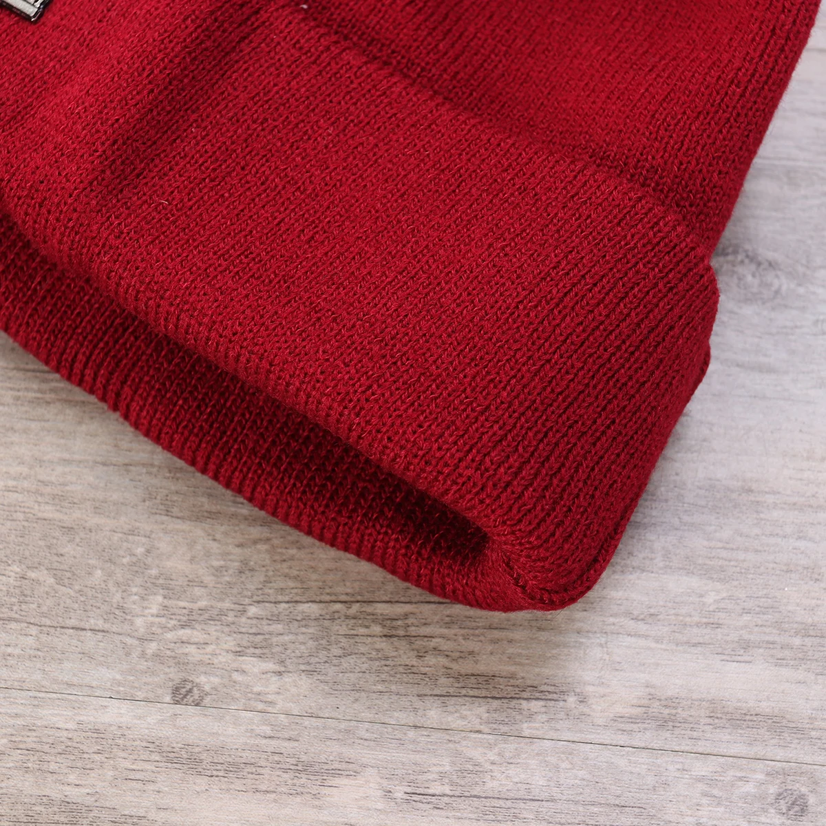 

Double Knit Winter Hat Polar Fleece Warm Beanie for Men Women One Size Fits All Skiing Snowboard Hiking Wine Red