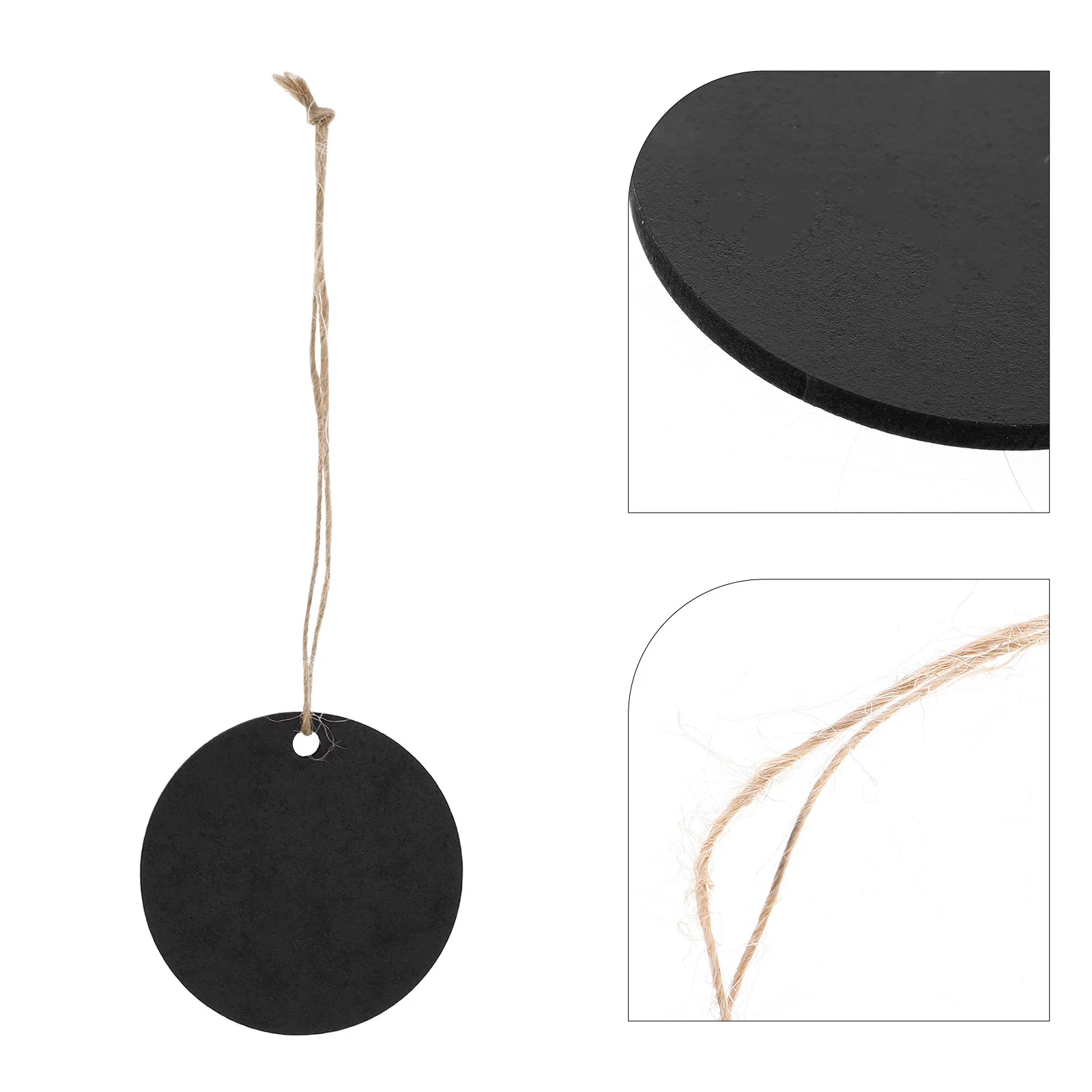 10Pcs Round Mini Two-sided Chalkboard with Rope Blackboard Message Board Home Decoration Pendant DIY Accessories