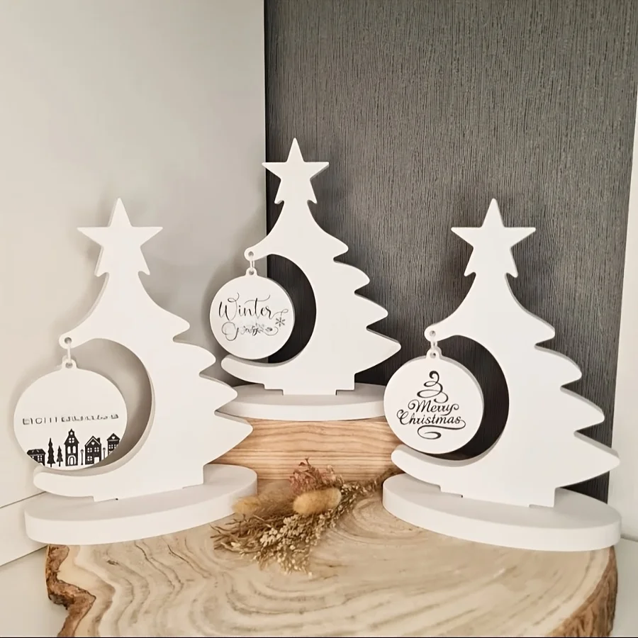 2 Stück DIY Weihnachtsdekorationen Weihnachtsbaum-Tonform Silikonform Fotorahmen-Silikonform Geeignet für Harz und Gips