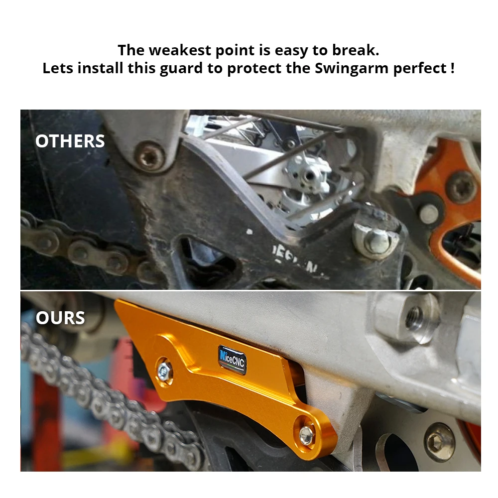 NICECNC For KTM EXC 300 2012-2022 Swingarm Guard & Chain Guide Cover 125 250 350 450 500 EXC-F SX SXF XC XC-F XCW XCF-W TPI 6D - Image 5