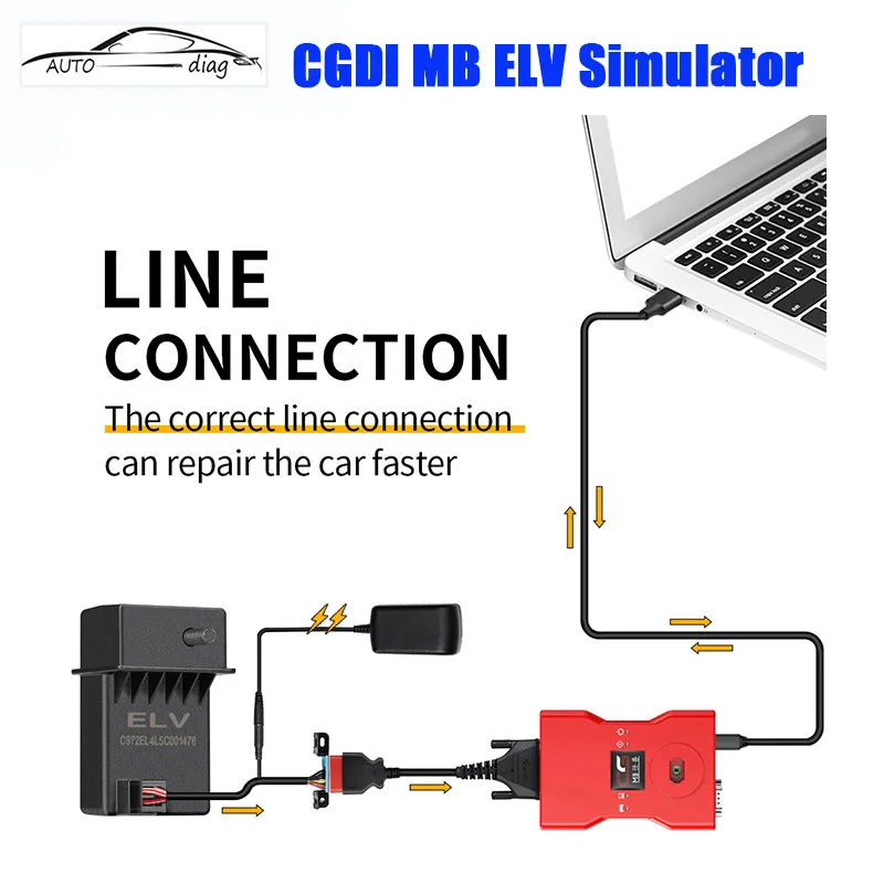 Xhorse symulator emulatora ESL ELV dla mercedesa dla Benz W204 W207 W212 praca z VVDI MB BGA / CGDI MB akcesoria samochodowe