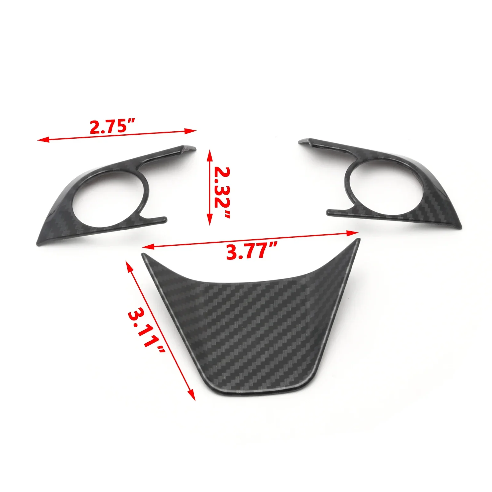 Carbon Fiber Style Interior Steering Wheel Frame Cover For Toyota Camry 2018-2024 Corolla Hatchback 2019-2024 Avalon 2019-2022