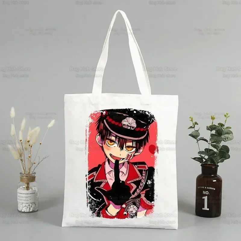 

Anime Toilet Bound Hanako Kun Comics Canvas Tote Bags for Ladies Handbags Kawaii Cute Bolsa Portable Shopping Shoulder Bag