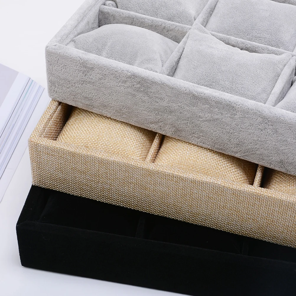 

Delicate Multi-Lattice Storage Box Pillow Design Jewelry Display Durable Density Board Elegant Simple Detachable Pillows
