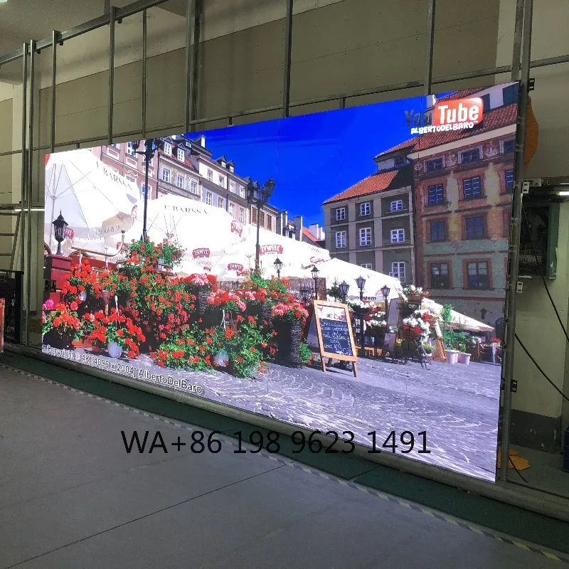 Portable P2 LED Wall Poster Display Indoor Business Digital Sign Board Full Color Advertising Screen Panel for Commercial