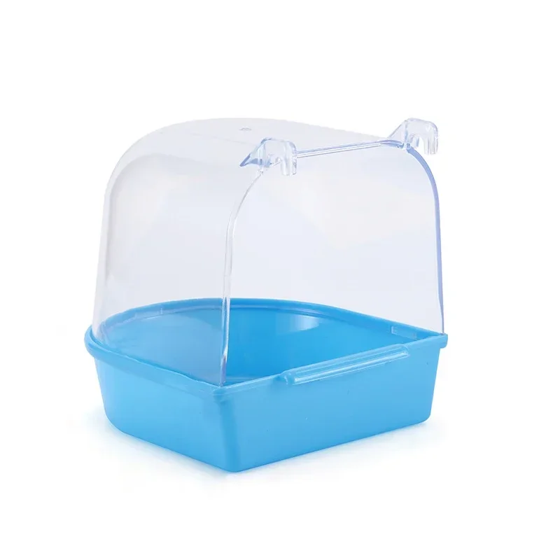 Hanging Bird Bath Cube Parrots Bathtub Bath Shower Box Cage Accessory For Little Bird Canary Budgerigar Cockatiel Lovebird Boxes