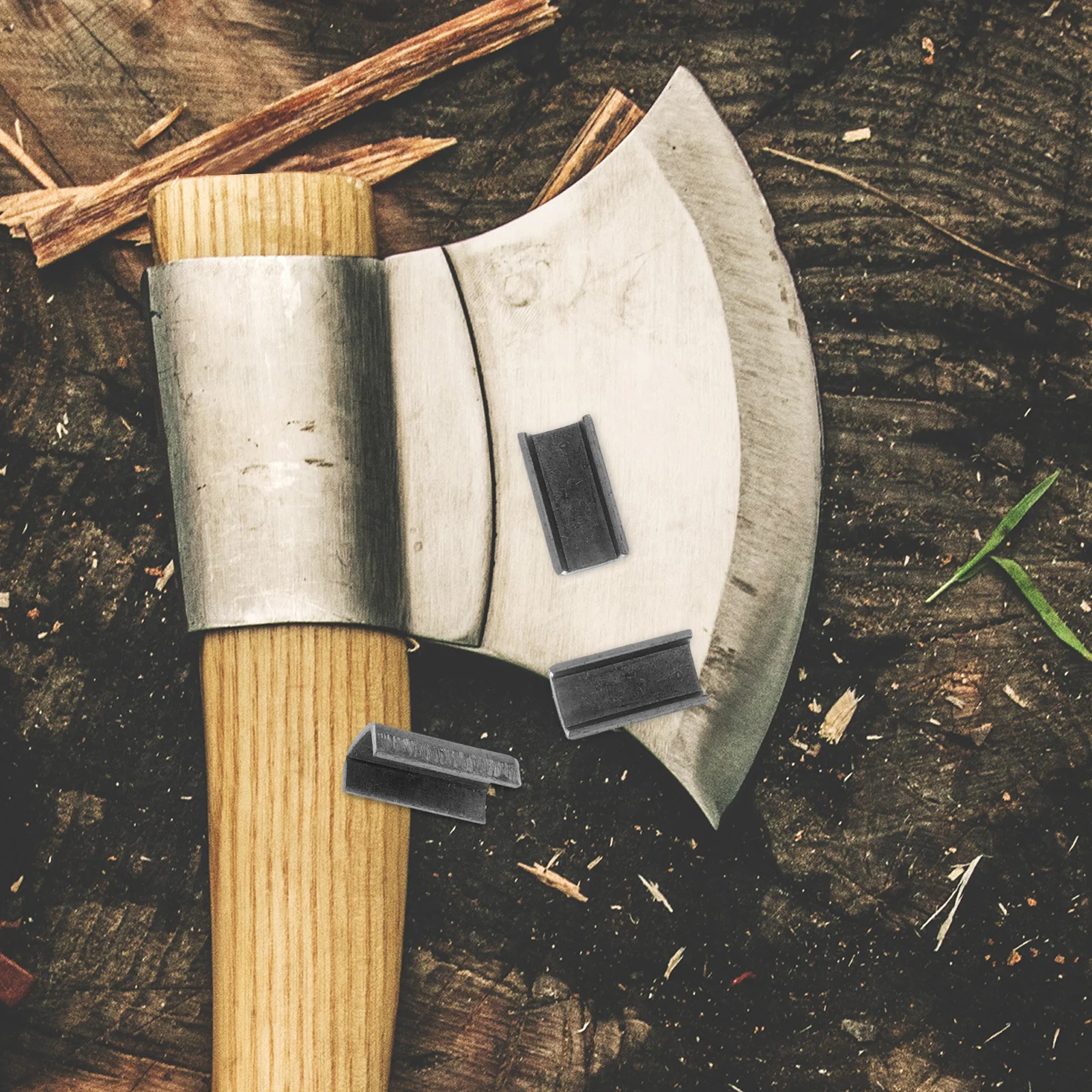 

10Pcs Garden Hoe Head Fixer Clips Iron Parts for Reinforcement and Maintenance Easy Installation for Hand Tools