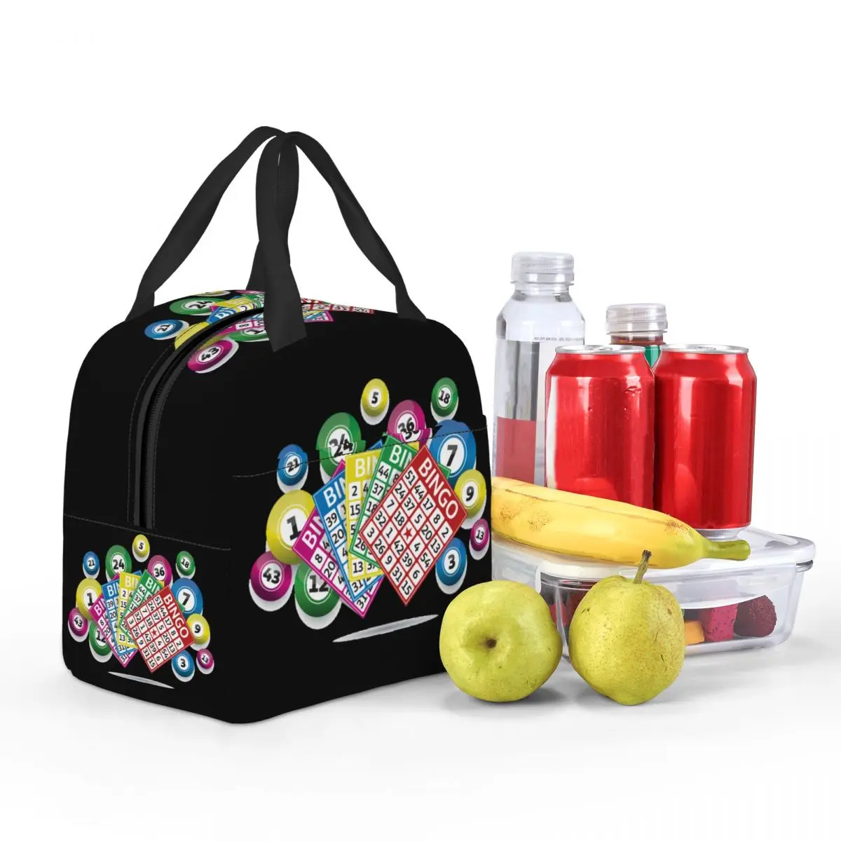 Custom Hot Game Bingo Insulated Lunch Bag for Outdoor Picnic Portable Cooler Thermal Bento Box Women Kids