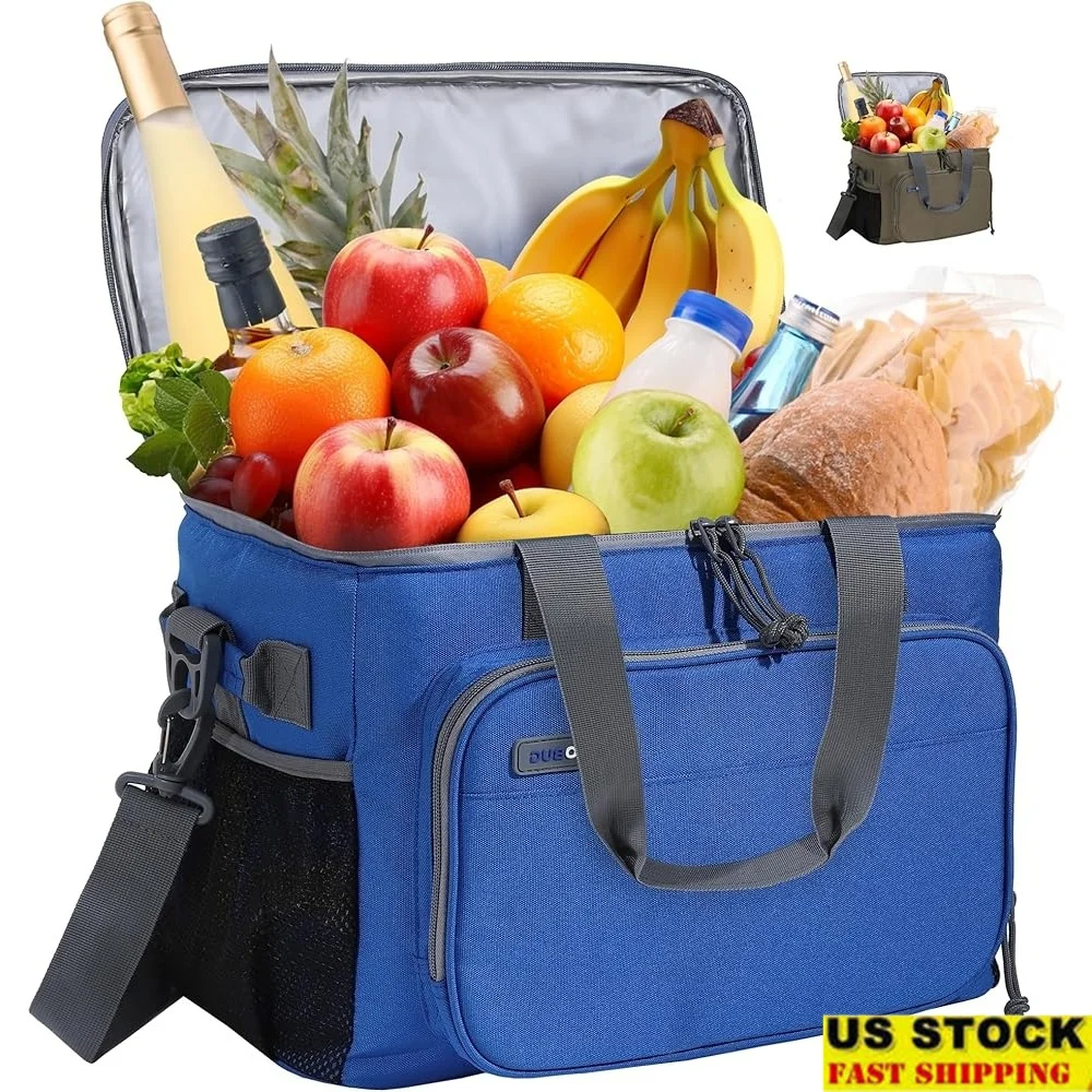 

Portable Insulated Cooler Bag Large 40 Can Capacity Leakproof Soft Cooler Camping Beach Picnic Travel Durable Lightweight