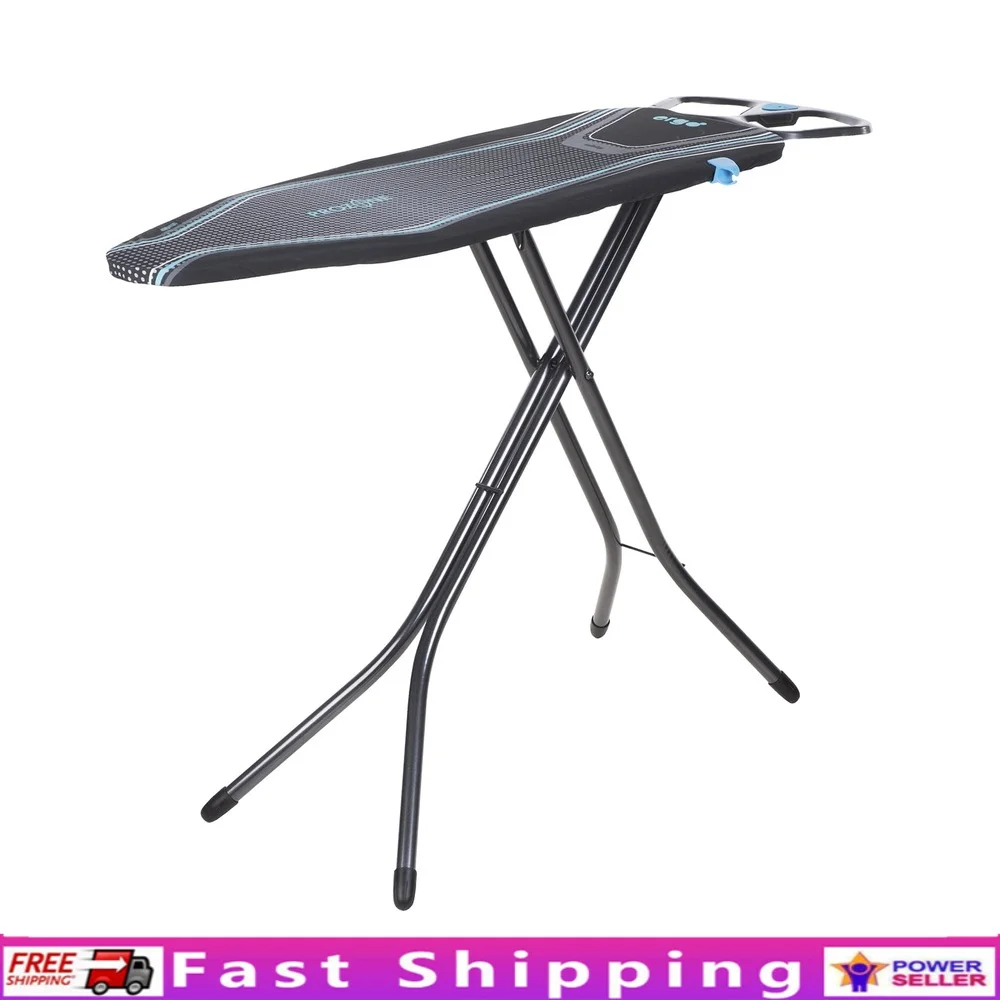 

Гладильная доска Ergo с крышкой прозона. Теплоотражающая поверхность. Гибкая направляющая с регулируемой высотой. Прочная конструкция с четырьмя ножками. 48 x 15 дюймов.