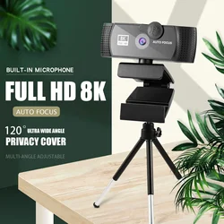 8K 4K 1K Full HD Web Camera With Microphone USB Plug Web Cam For PC Computer Laptop YouTube Skype Whatsapp Video Mini Camera 4K