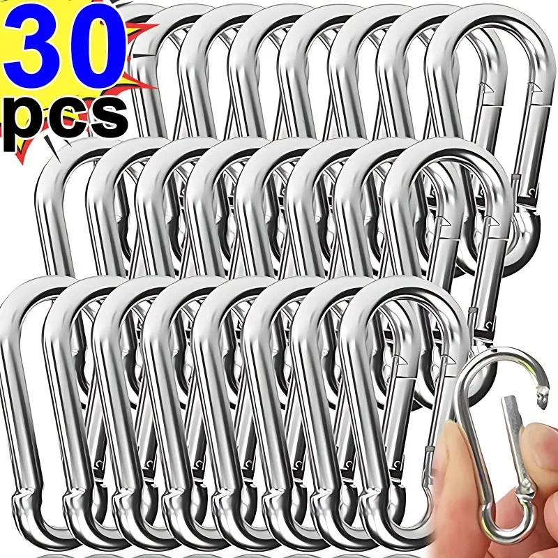 

10/20/30Pcs Mini Carabiner Keychain Alluminum Alloy D-ring Buckle Spring Carabiner Snap Hook Clip Keychains Outdoor Camping Tool