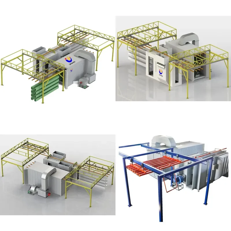 2026 Hot Industrial Manual Electrostatic Powder Coating Plant with Cross Track System for Metal Painting