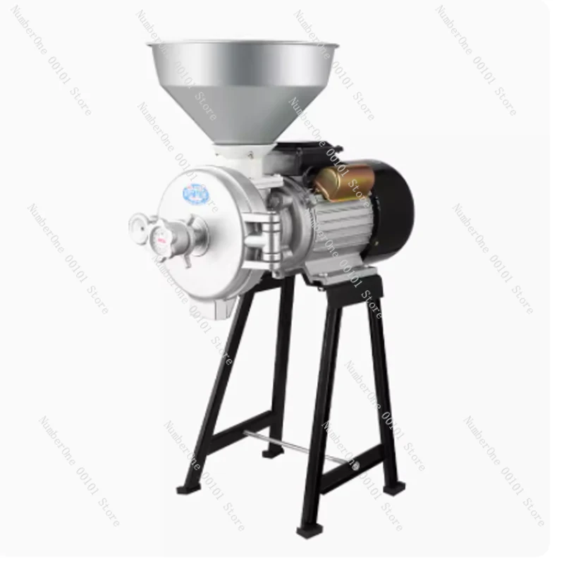 220V Electric Grinding Machine Powder Grain Spice Corn Crusher Household Commercial Wet and Dry Food Grinder Mill Flour