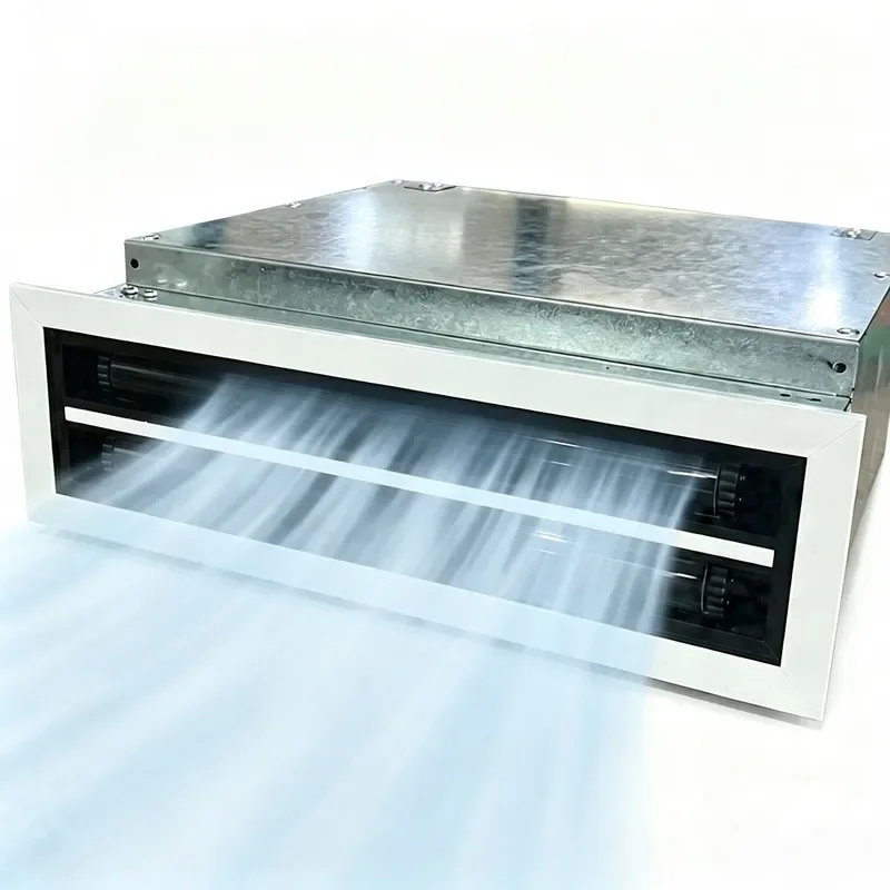 Ceiling Embedded Linear Trough Diffuser with Metal Bellows for Central HVAC Air Conditioning Refrigeration and Heating