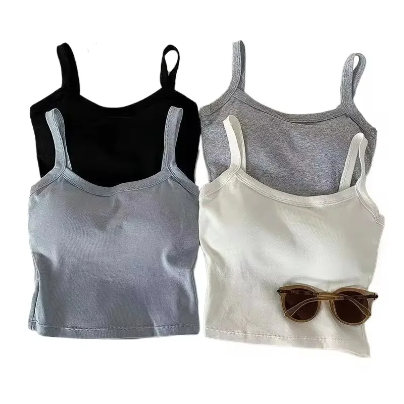 

Crop Top Women Sexy Sleeveless Tops Fashion Female Underwear Lady's Camisole Girl Basic T-shirt Vest Lingerie Bras Tube Tops Hot