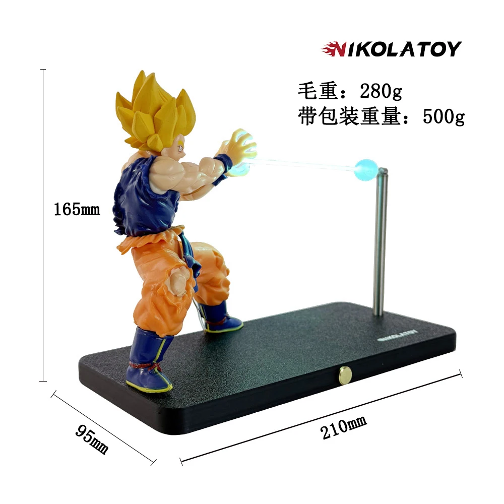 Nikolatoy Dragon Ball Kakarotto Son Goku Kamehameha Welle Magnetische Licht Lampe Ornament Anime Peripherie Spielzeug Sammeln Modell Geschenk – Detail 5