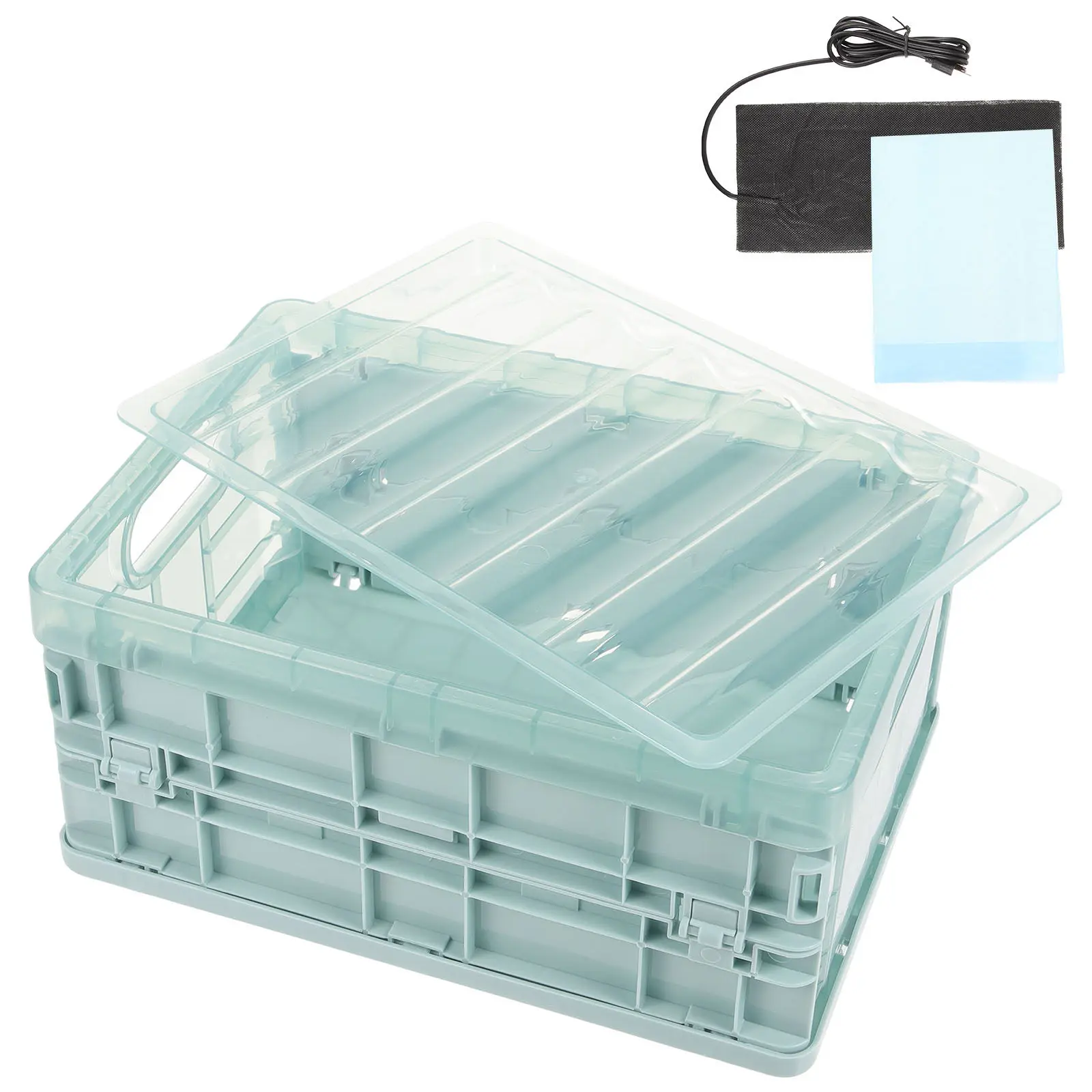 

1Set Plastic Parrot Incubator Box Egg Incubator Heating Pad Reusable Brooder Box for Young Birds Poultry Supplies