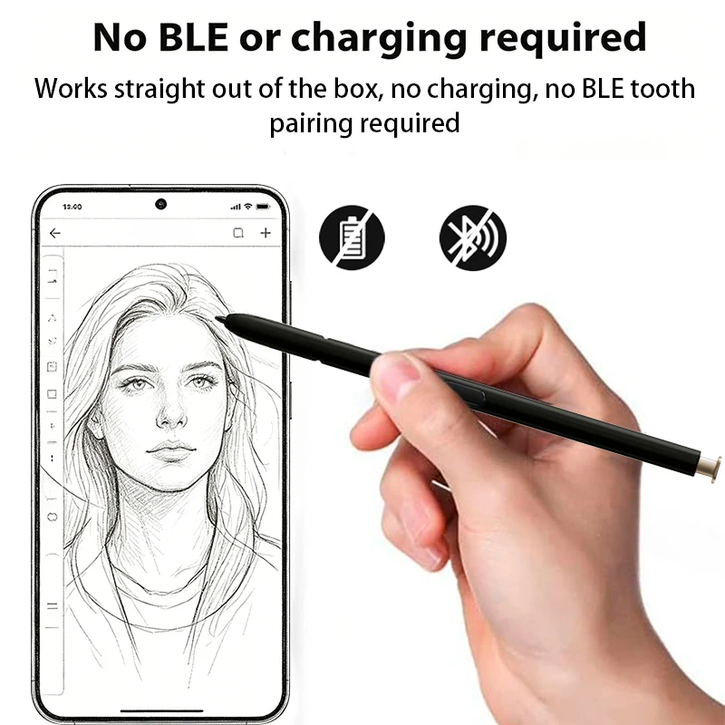 Für Samsung Galaxy S24 Ultra Stylus Pen, Ersatz S Pen SM-S928B SM-S928U SM-S928N Passiver Stift Geschenk-Spitzen/Nibs (Ohne BLE) – Detail 5