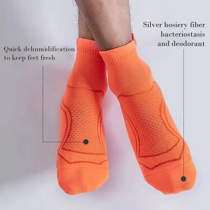 Running Socks Compression Ankle Support Socks Anti-Blister Comfort Ankle Support Breathable No Show Socks Soft Comfortable For