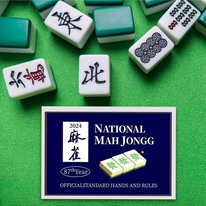 Carte Mahjong 2024 4 pezzi Mah Jongg Card Set 2024 Mahjong Scorecard Nuovo 2024 Mahjong Scorecard con mani standard ufficiali e