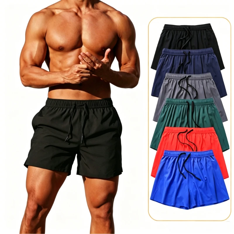 

Men's Quick Dry 2-in-1 Running Shorts Summer Gym Training Athletic Workout Shorts 4 Inch Casual Sports Shorts for Men