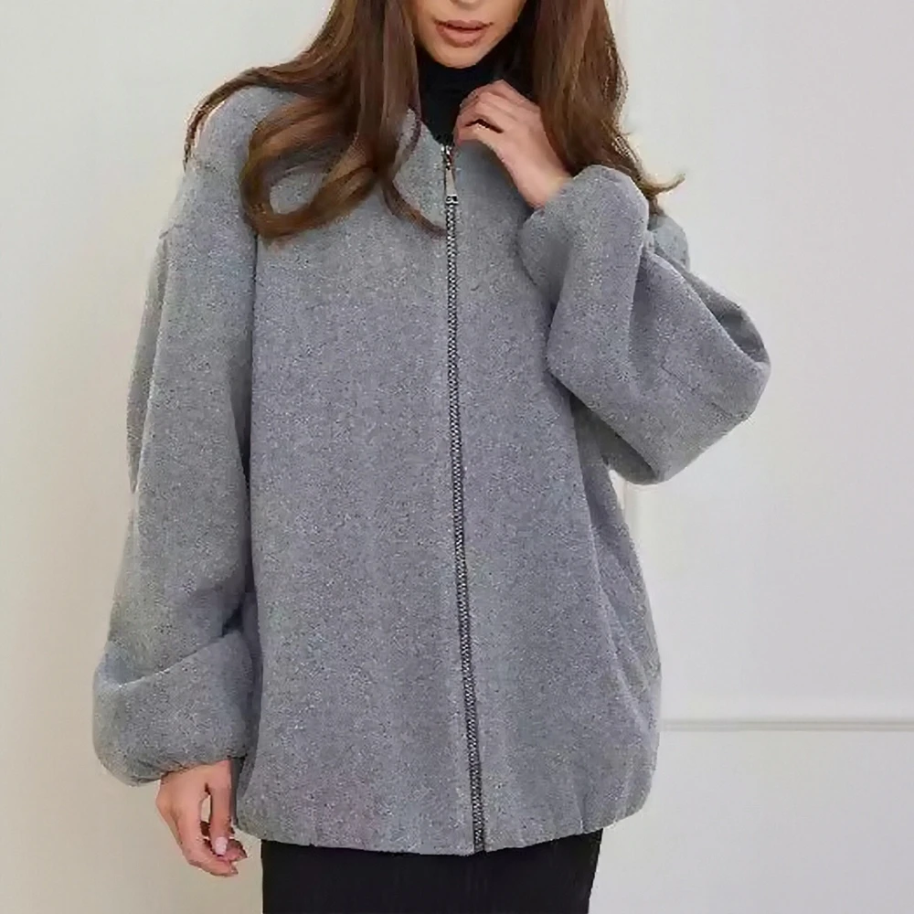 

Повседневная куртка с круглым вырезом, зимняя одежда, женская модная зимне-осенняя верхняя одежда, удобный топ из мягкого материала